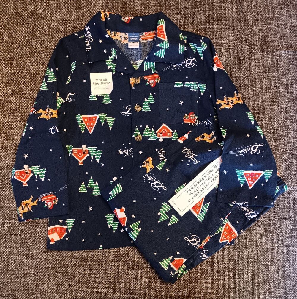 pajama 3T New Christmas Old Navy 2 piece Holiday sleepwear Set clothing